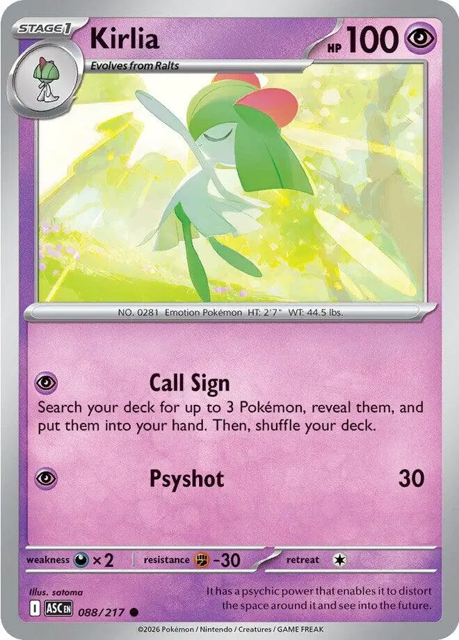 Kirlia (088/217) [Mega Evolution: Ascended Heroes] 1