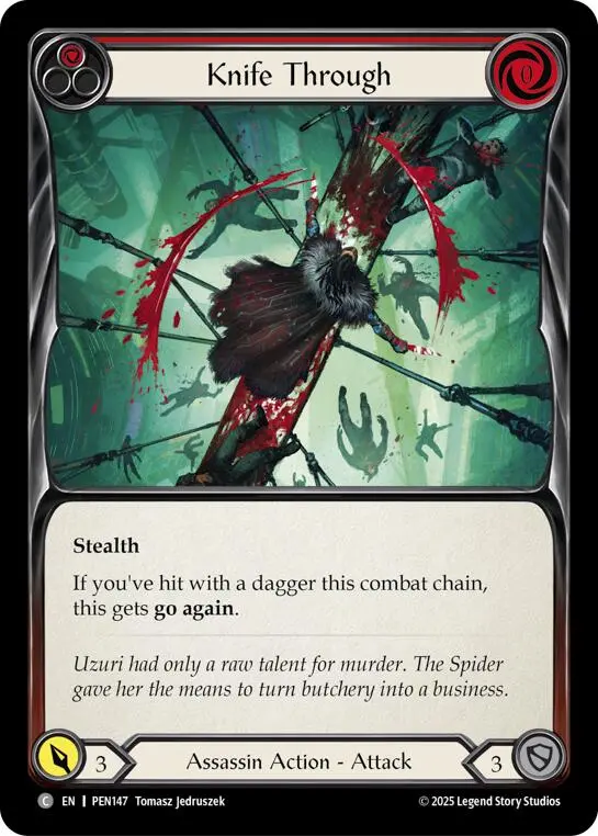 Knife Through (Red) (Regular) [Pen147] (Compendium Of Rathe) 1