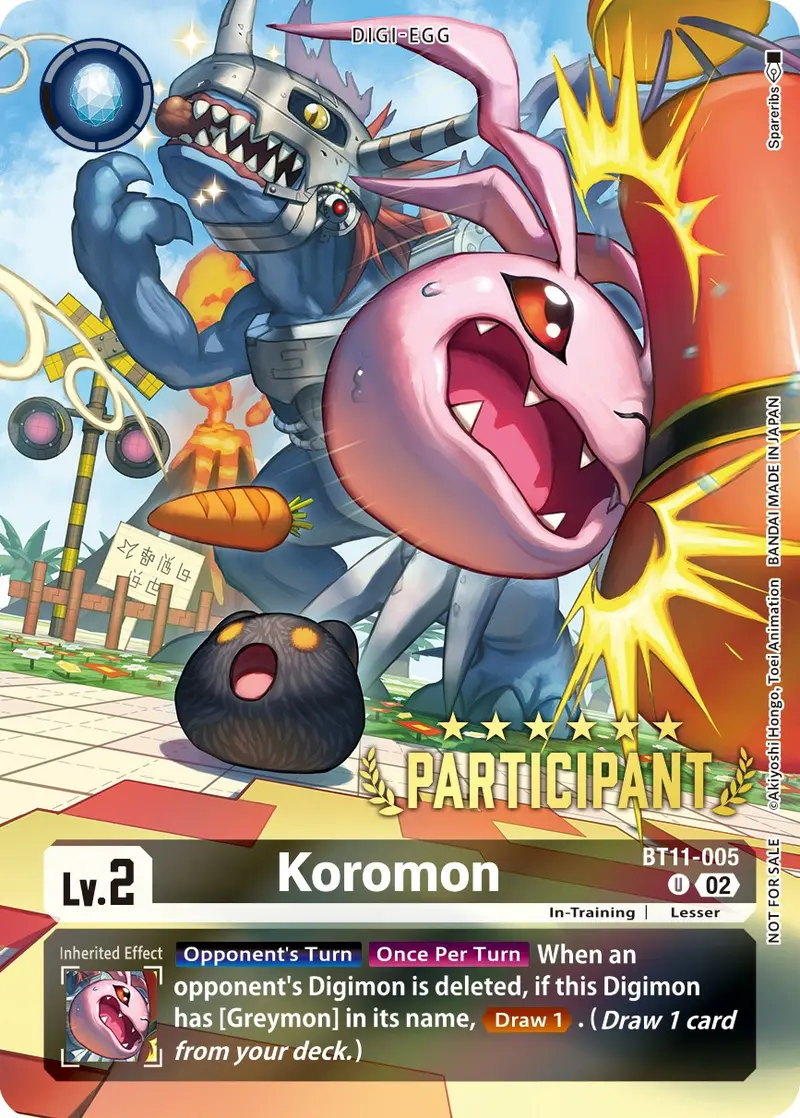 Koromon [Bt11-005] (Digimon 3-On-3 November 2023 Participation) [Dimensional Phase] 1