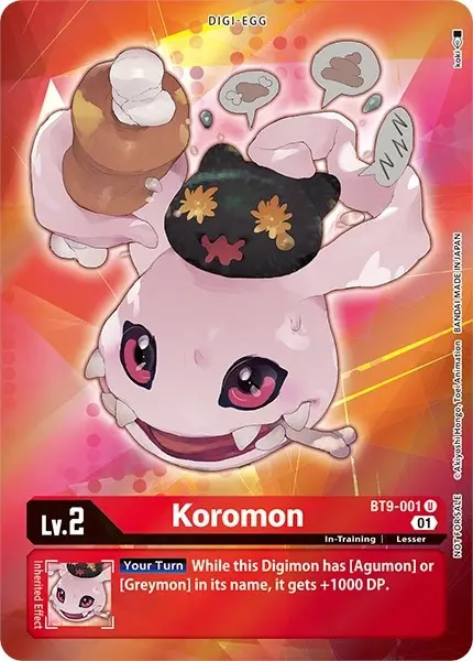 Koromon [Bt9-001] (Alternative Art - Box Topper) [X Record] 1