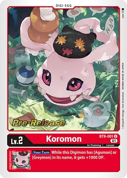 Koromon [Bt9-001] [X Record Pre-Release Promos] 1