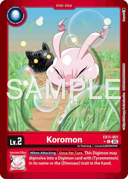 Koromon [Ex11-001] (Limited Foil) [Dawn Of Liberator] 1