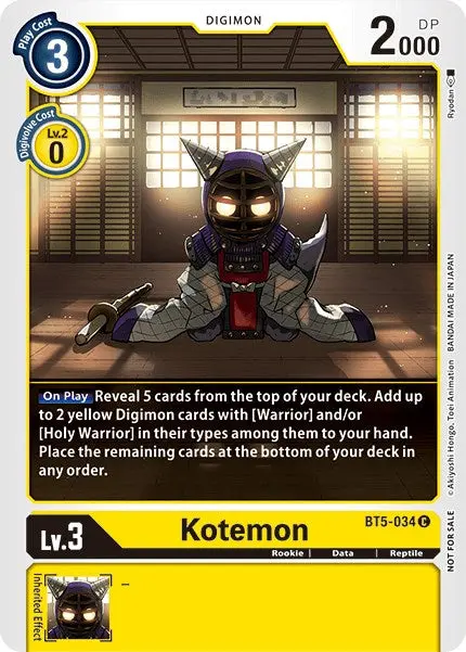 Kotemon [Bt5-034] (Tamer Party Vol. 5) [Battle Of Omni Promos] 1