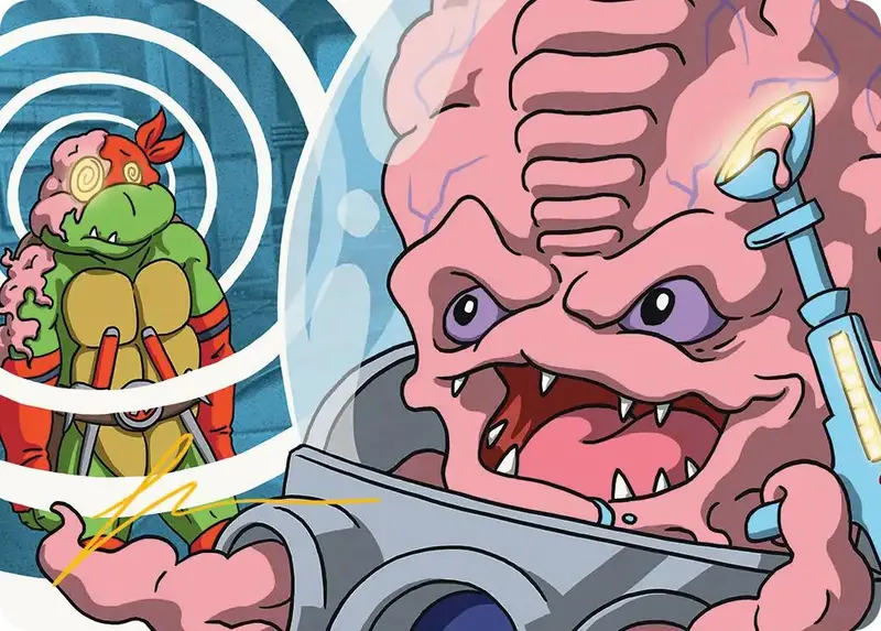 Krang, Master Mind Art Card (25/54) (Gold-Stamped Signature) [Teenage Mutant Ninja Turtles Art Series] 1