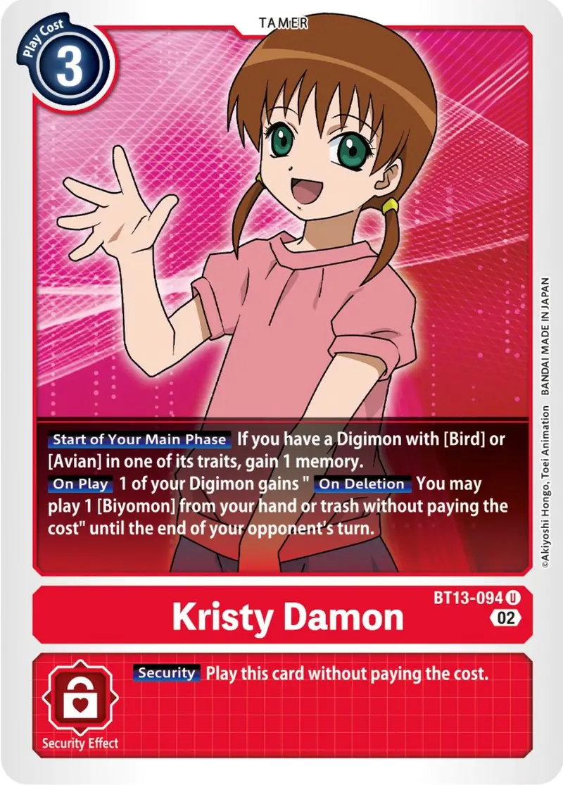 Kristy Damon [Bt13-094] [Versus Royal Knights Booster] 1