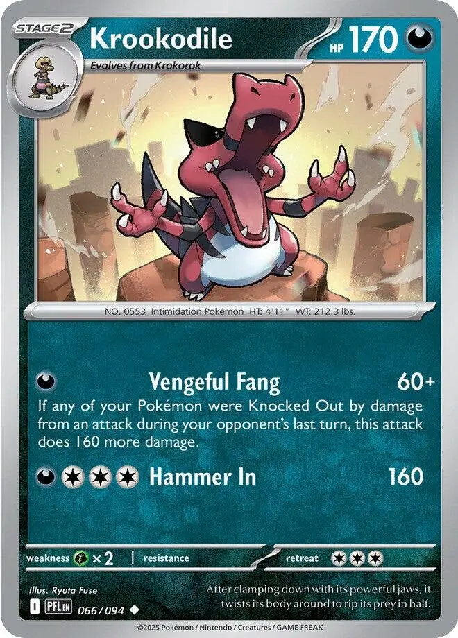 Krookodile (066/094) [Mega Evolution: Phantasmal Flames] 1