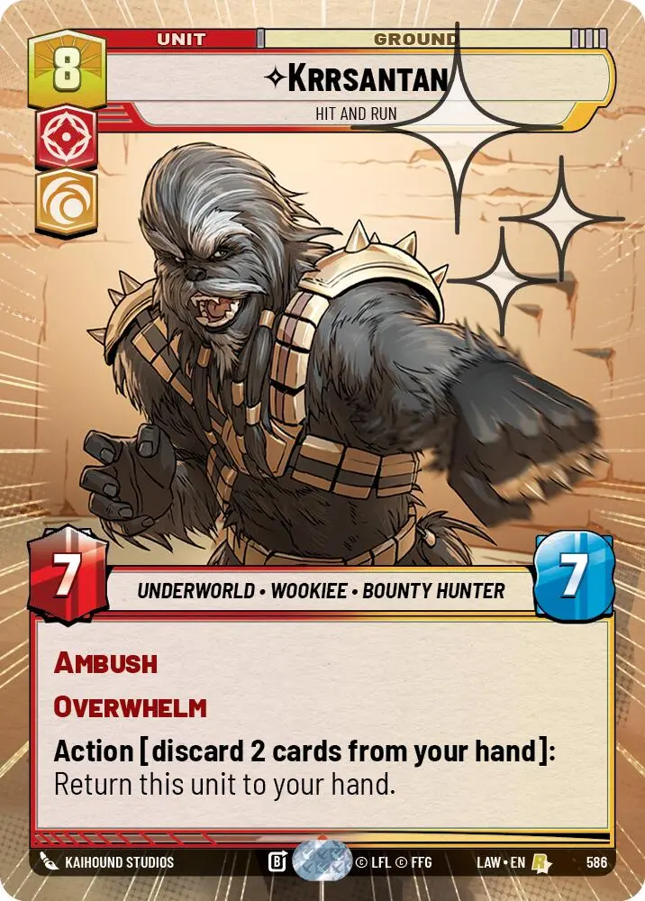 Krrsantan - Hit And Run (586) (Hyperspace Foil) (586) [A Lawless Time] 1