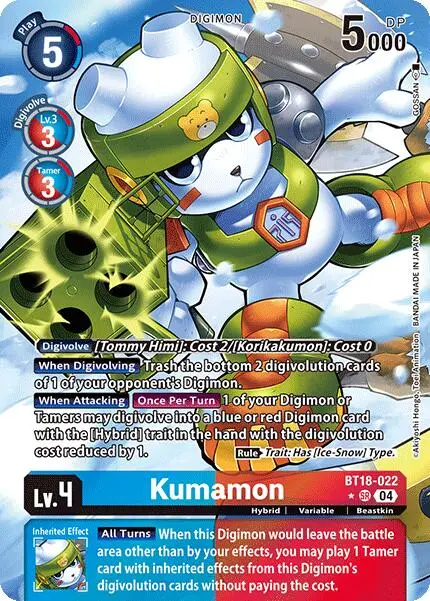 Kumamon [Bt18-022] (Alternate Art) [Release Special Booster Ver.2.0] 1