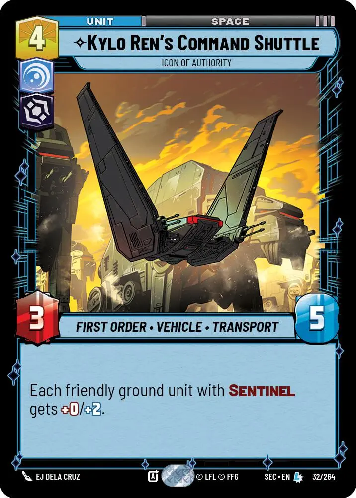Kylo Ren's Command Shuttle (32/264) - Icon Of Authority (32/264) [Secrets Of Power] 1