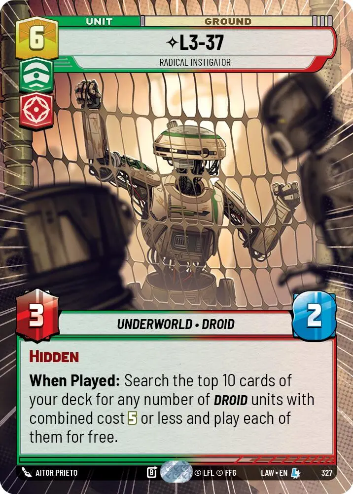 L3-37 - Radical Instigator (327) (Hyperspace) (327) [A Lawless Time] 1