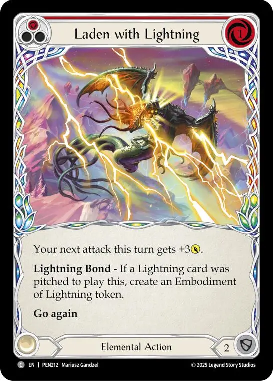 Laden With Lightning (Red) (Regular) [Pen212] (Compendium Of Rathe) 1
