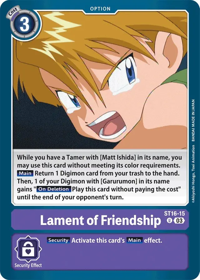 Lament Of Friendship [St16-15] [Starter Deck: Wolf Of Friendship] 1