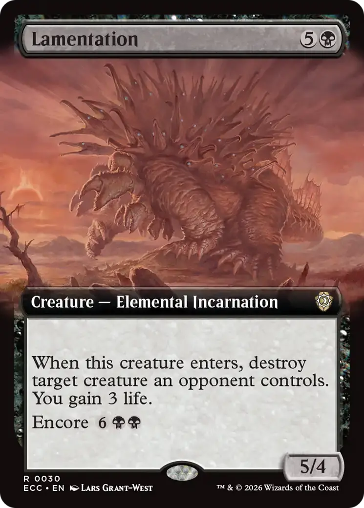 Lamentation (Extended Art) [Lorwyn Eclipsed Commander] 1