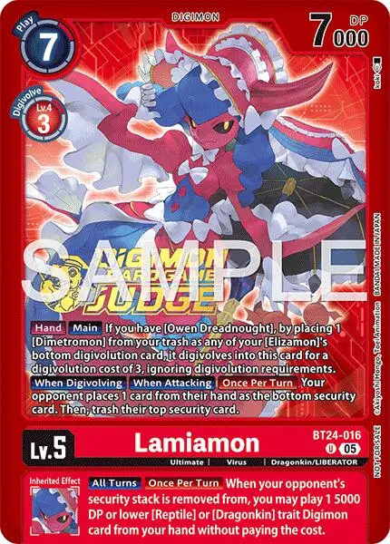 Lamiamon [Bt24-016] (Judge Pack 9) [Time Stranger] 1