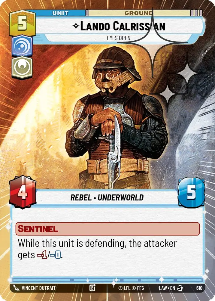 Lando Calrissian - Eyes Open (610) (Hyperspace Foil) (610) [A Lawless Time] 1
