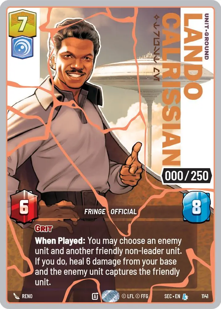 Lando Calrissian - Trust Me (1141) (Serialized) (Rose Gold) (1141) [Secrets Of Power] 1