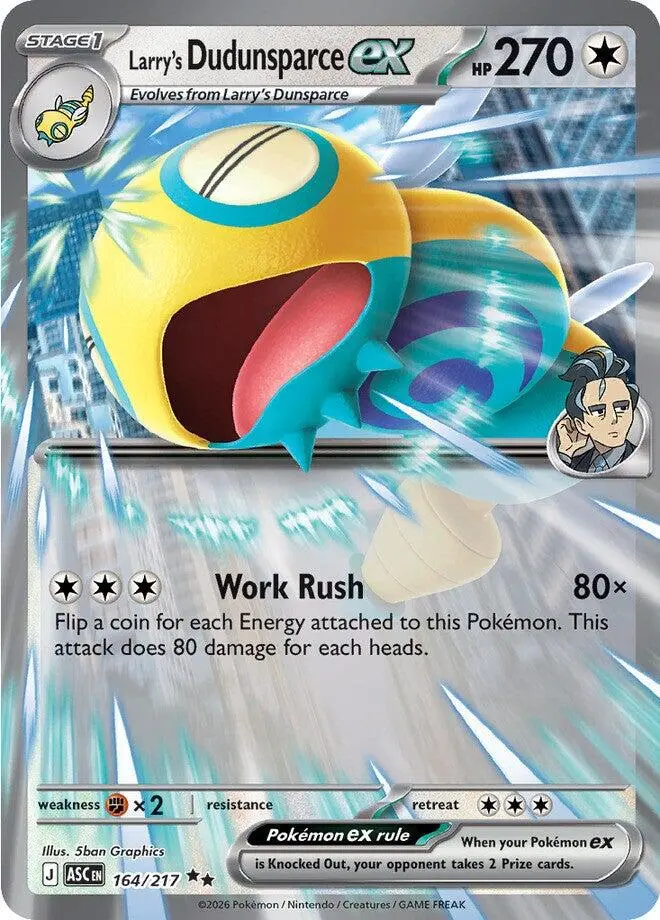 Larry's Dudunsparce Ex (164/217) [Mega Evolution: Ascended Heroes] 1
