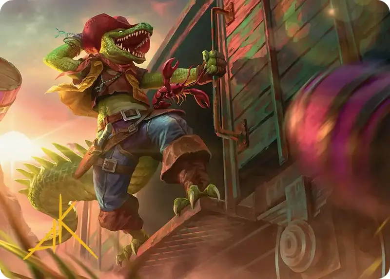 Leatherhead, Iron Gator Art Card (Gold-Stamped Signature) [Teenage Mutant Ninja Turtles Art Series] 1