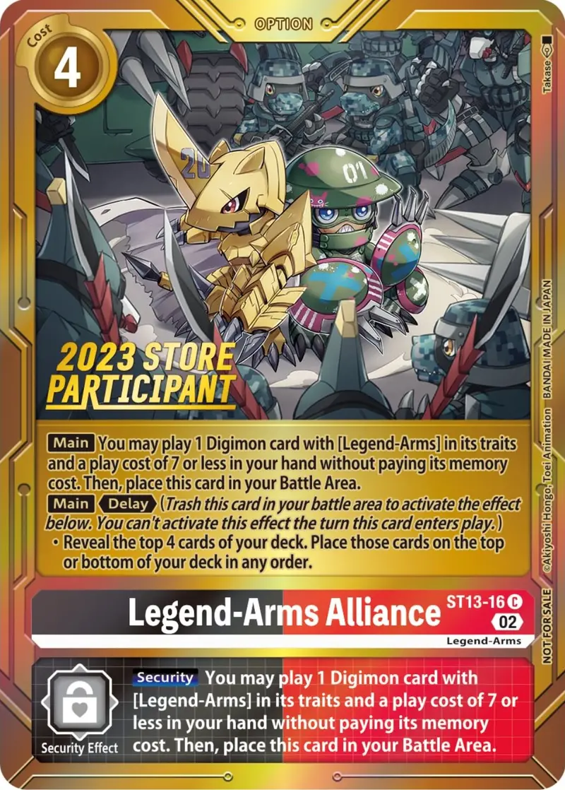 Legend-Arms Alliance [St13-16] (2023 Store Participant) [Starter Deck: Ragnaloardmon Promos] 1