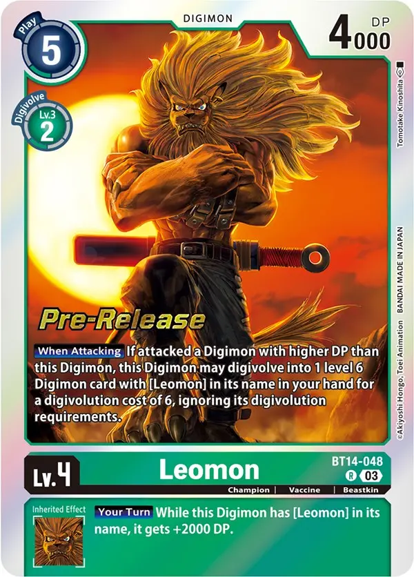 Leomon [Bt14-048] [Blast Ace Pre-Release Cards] 1
