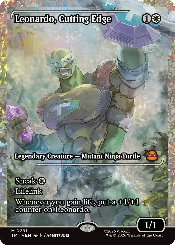 Leonardo, Cutting Edge (Showcase) (Fracture Foil) [Teenage Mutant Ninja Turtles] 1