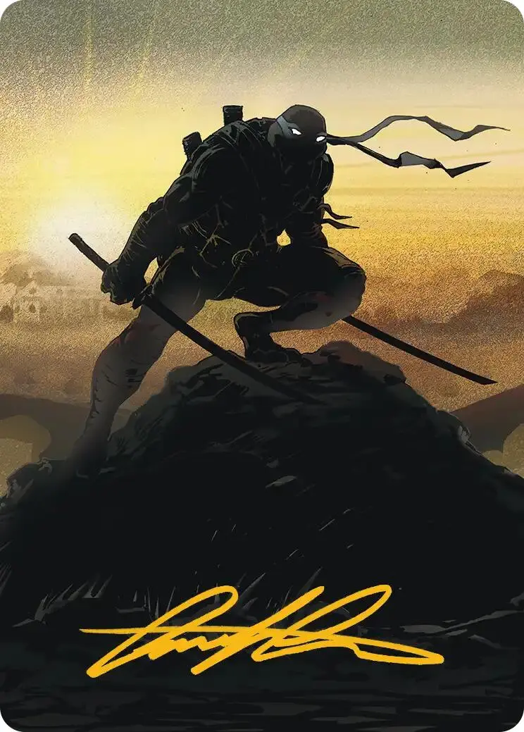 Leonardo, Sewer Samurai Art Card (20/54) (Gold-Stamped Signature) [Teenage Mutant Ninja Turtles Art Series] 1