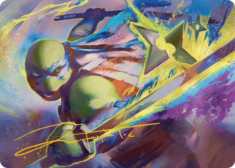 Leonardo's Technique Art Card (Gold-Stamped Signature) [Teenage Mutant Ninja Turtles Art Series] 1