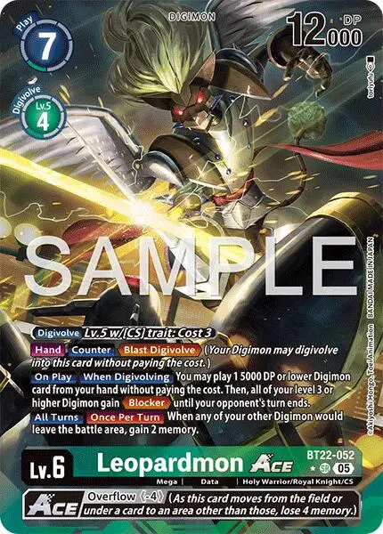 Leopardmon Ace [Bt22-052] (Alternate Art) [Cyber Eden] 1