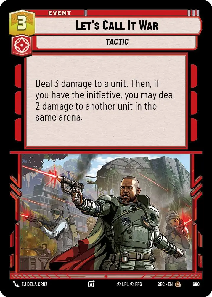 Let's Call It War (690) (Foil) (690) [Secrets Of Power] 1