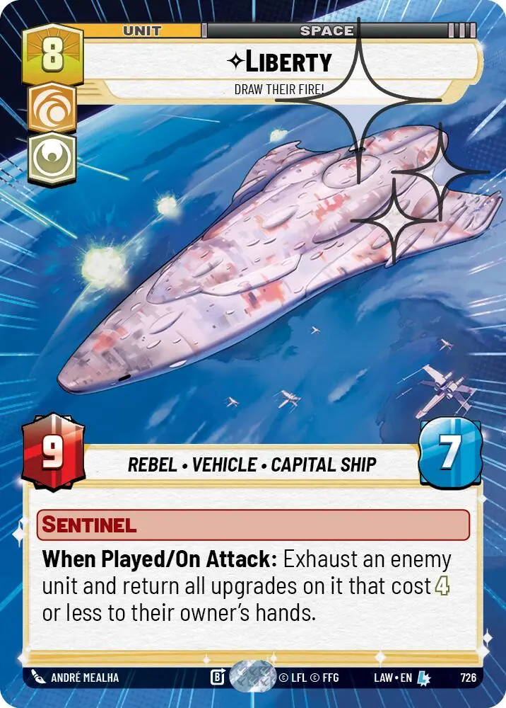 Liberty - Draw Their Fire! (726) (Hyperspace Foil) (726) [A Lawless Time] 1