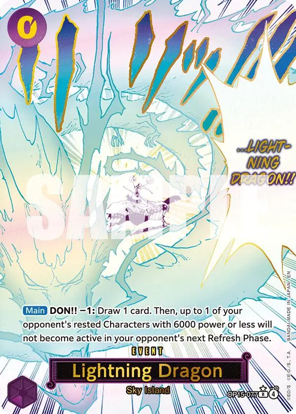 Lightning Dragon (Alternate Art) [Adventure On Kami's Island] 1