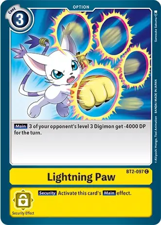 Lightning Paw [Bt2-097] (Revision Pack 2021) [Release Special Booster Promos] 1
