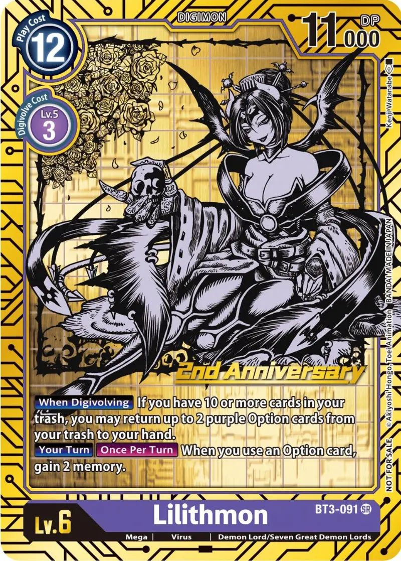 Lilithmon [Bt3-091] (2Nd Anniversary Card Set) [Release Special Booster Promos] 1