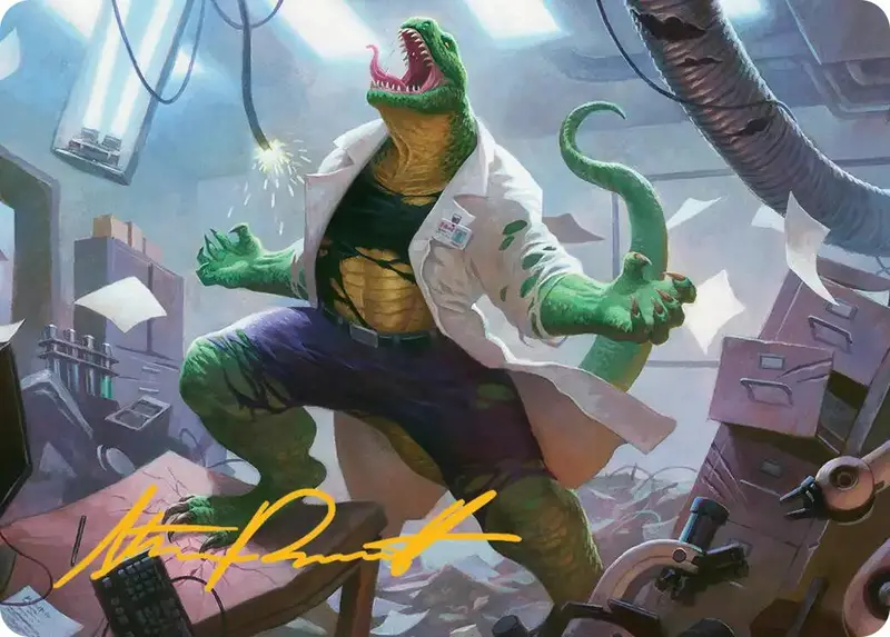 Lizard, Connors's Curse Art Card (Gold-Stamped Signature) [Marvel's Spider-Man Art Series] 1