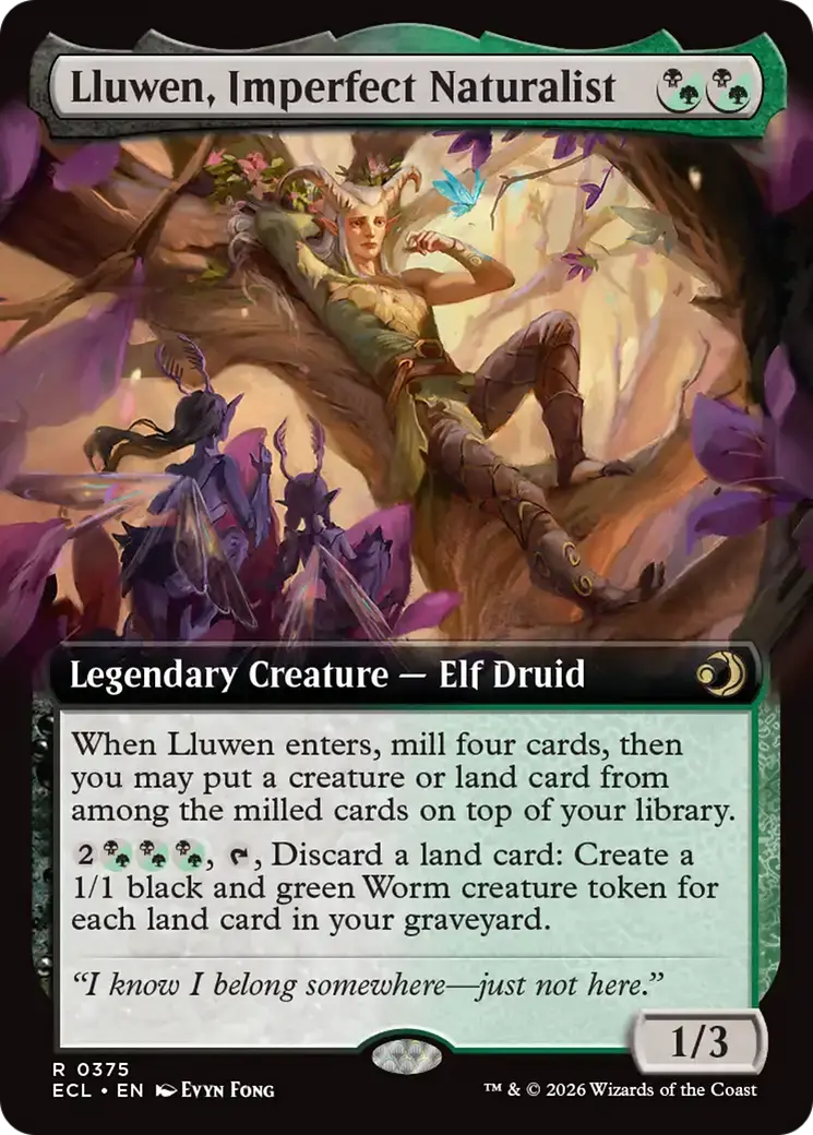 Lluwen, Imperfect Naturalist (Extended Art) [Lorwyn Eclipsed] 1
