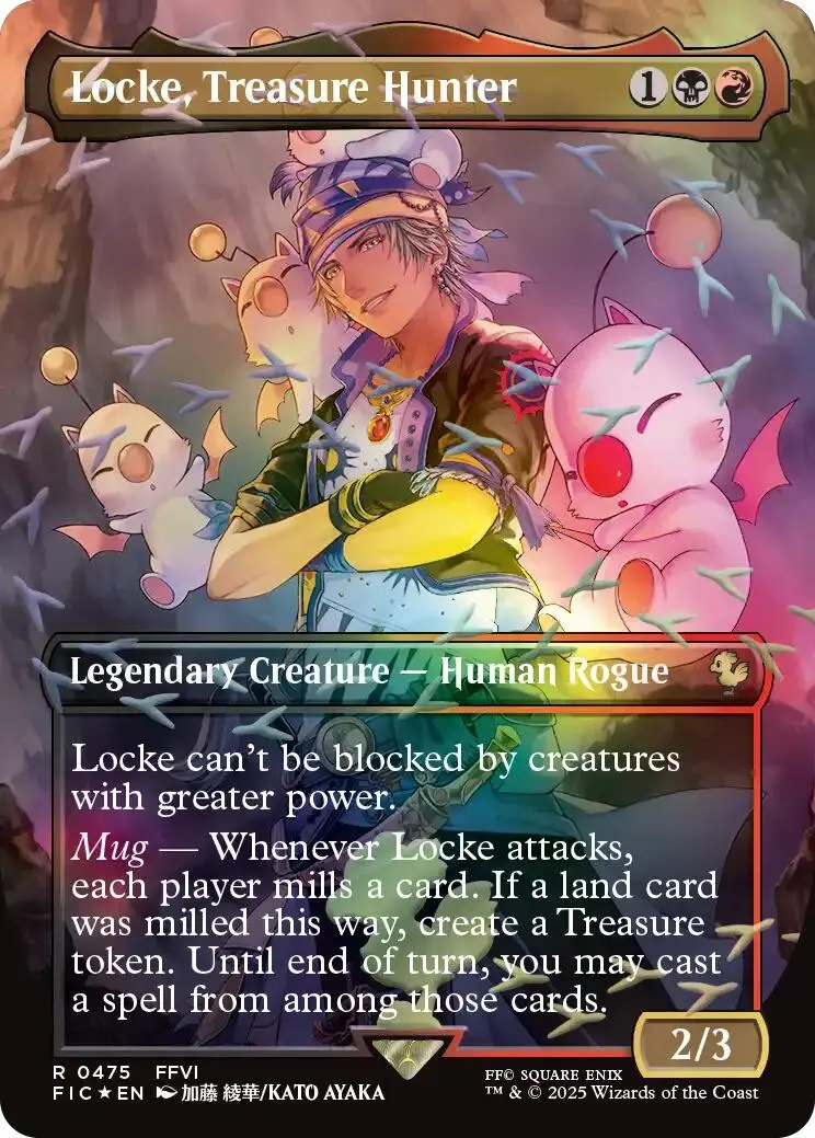 Locke, Treasure Hunter (Borderless) (Chocobo Track Foil) [Final Fantasy Commander] 1