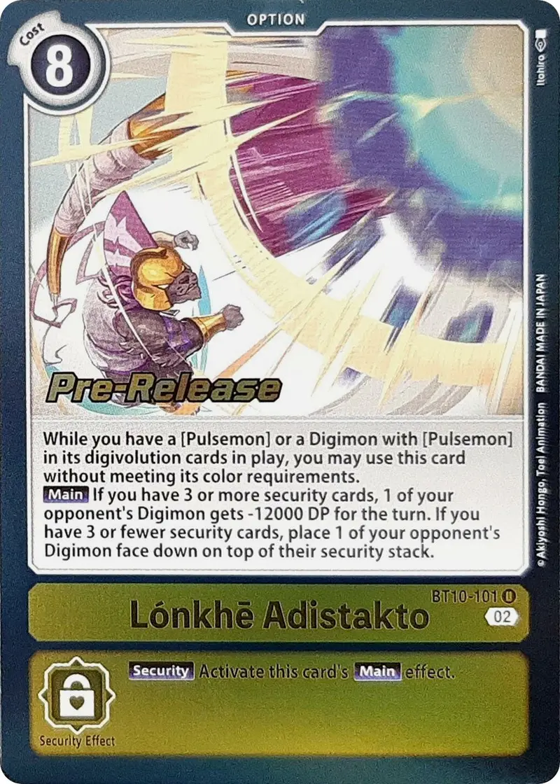 Lonkhe Adistakto [Bt10-101] [Xros Encounter Pre-Release Cards] 1
