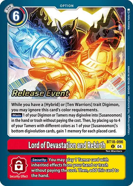 Lord Of Devastation And Rebirth [Bt18-096] [Release Special Booster Ver.2.0 Promos] 1