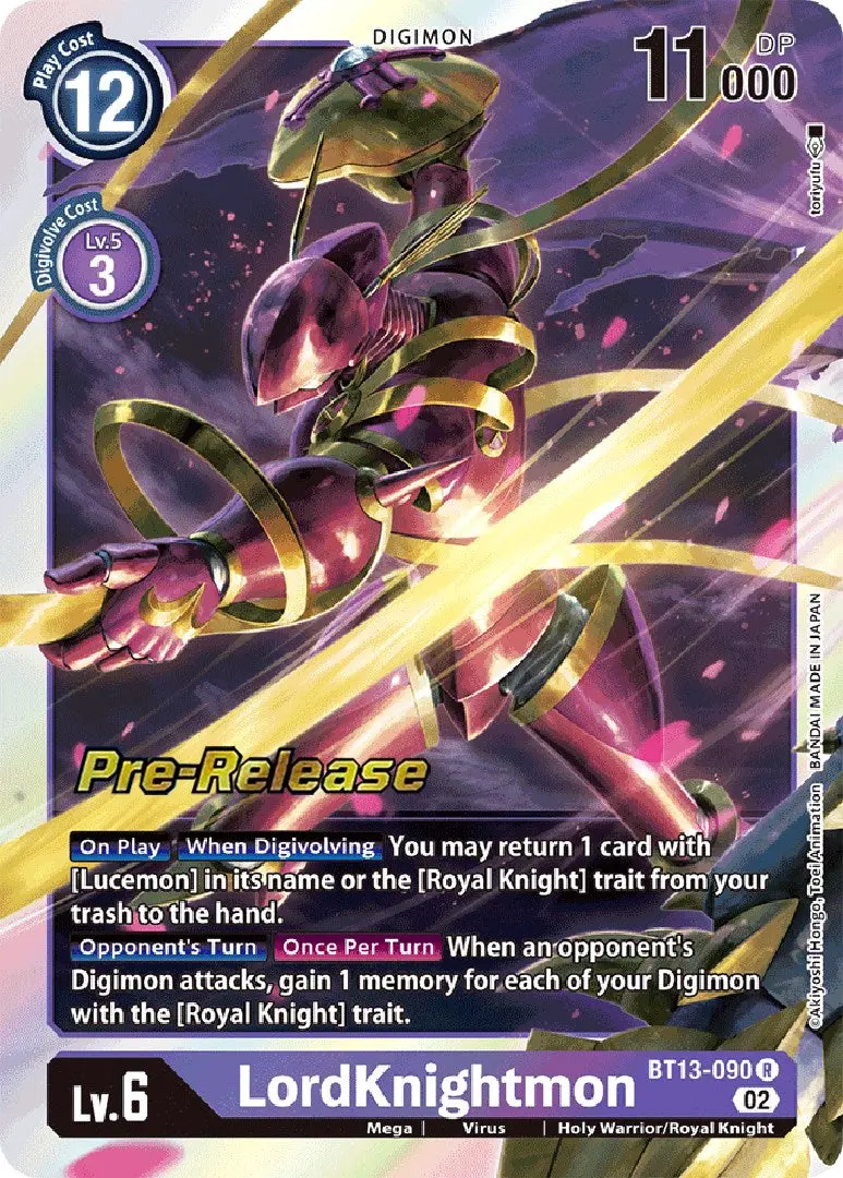 Lordknightmon [Bt13-090] [Versus Royal Knights Booster Pre-Release Cards] 1