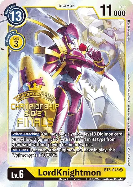 Lordknightmon [Bt5-045] (2021 Championship Finals Event Pack Alt-Art Gold Stamp Set) [Battle Of Omni Promos] 1