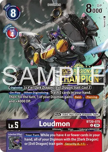 Loudmon [Bt20-075] (Regionals 25-26 Season 2 Champion) [Release Special Booster Ver.2.0] 1