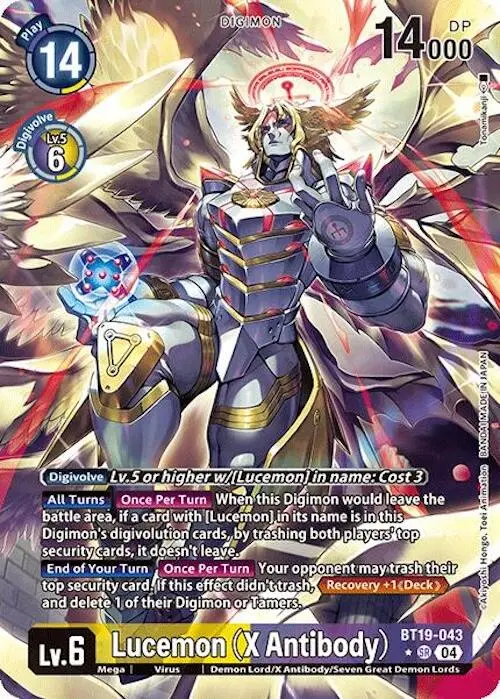 Lucemon [Bt19-043] (X Antibody) (Alternate Art) [Release Special Booster Ver.2.0] 1
