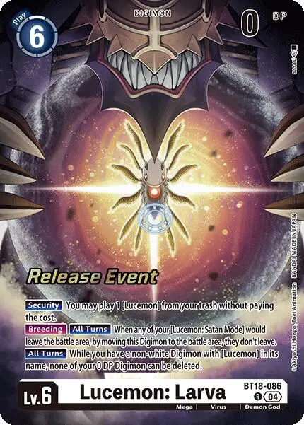 Lucemon: Larva [Bt18-086] [Release Special Booster Ver.2.0 Promos] 1