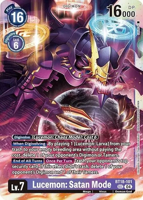 Lucemon: Satan Mode [Bt18-101] [Release Special Booster Ver.2.0] 1