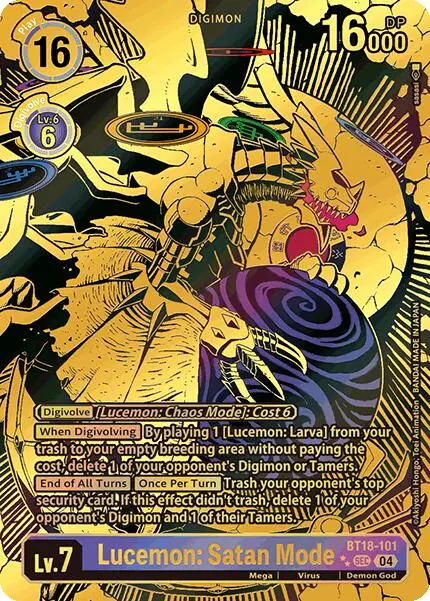 Lucemon: Satan Mode [Bt18-101] (Textured) [Release Special Booster Ver.2.0] 1