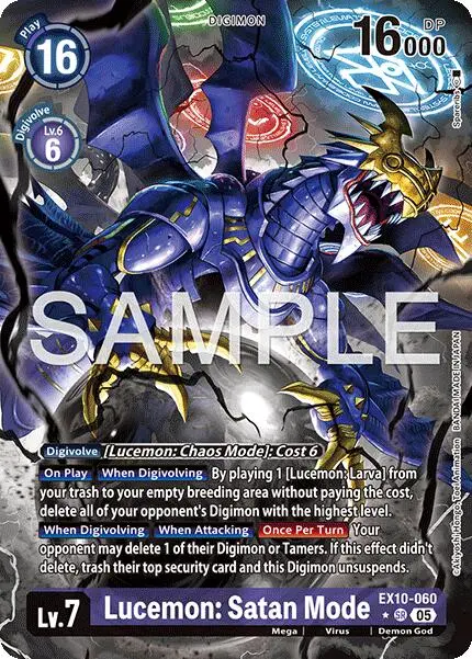Lucemon: Satan Mode [Ex10-060] (Alternate Art) [Sinister Order] 1