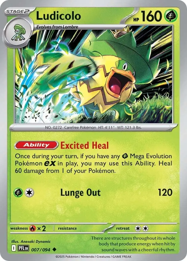 Ludicolo (007/094) [Mega Evolution: Phantasmal Flames] 1