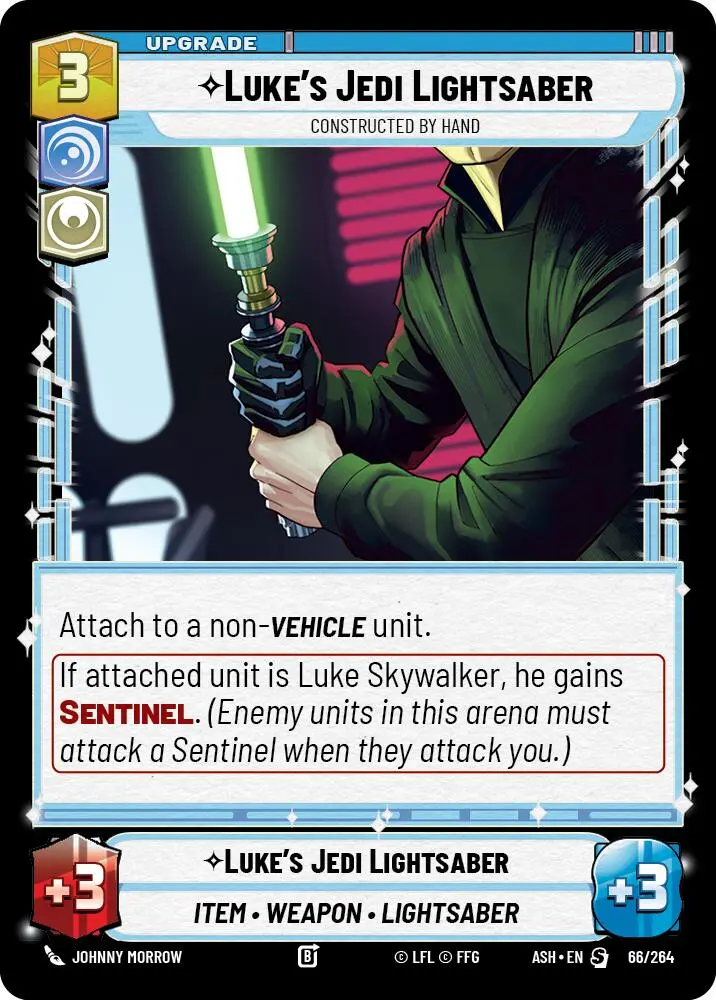 Luke's Jedi Lightsaber - Constructed By Hand (66/264) (66/264) [Ashes Of The Empire] 1