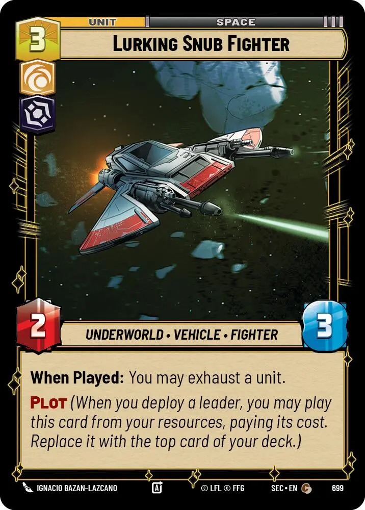 Lurking Snub Fighter (699) (Foil) (699) [Secrets Of Power] 1