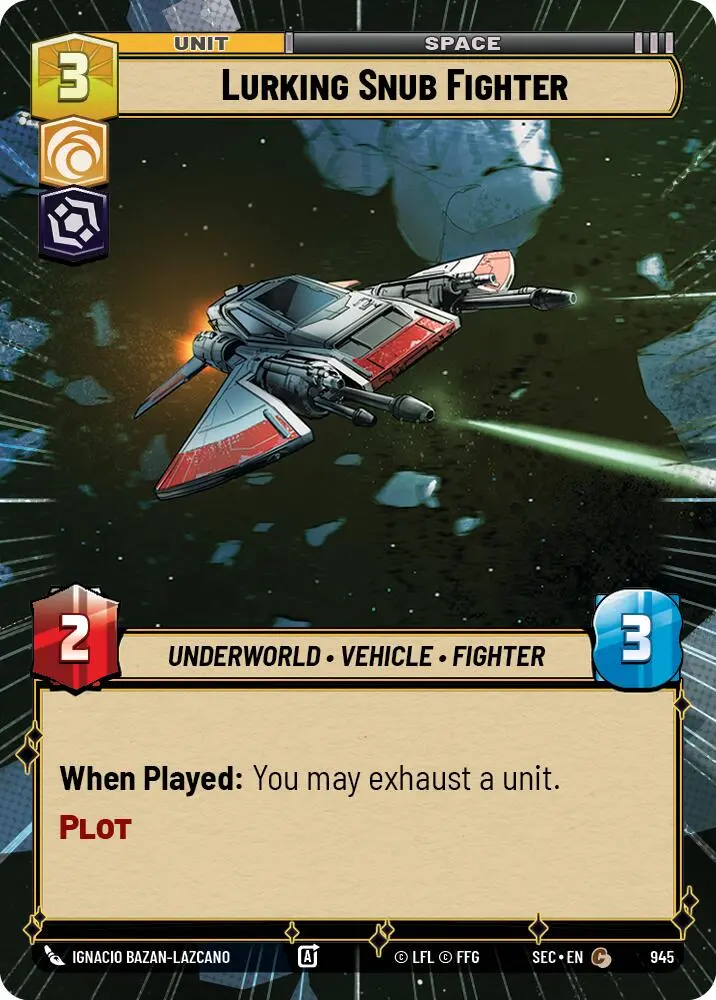 Lurking Snub Fighter (945) (Hyperspace Foil) (945) [Secrets Of Power] 1